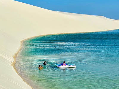 Lenis Maranhenses dune bianche Atins villagio foto 
