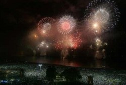 capodanno fest a spiaggia Copacabana, Rio - Brasile